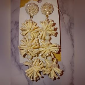 Earrings Beaded Cream Wedding Pierced Tiny Pearl like Formal Elegant New Prom